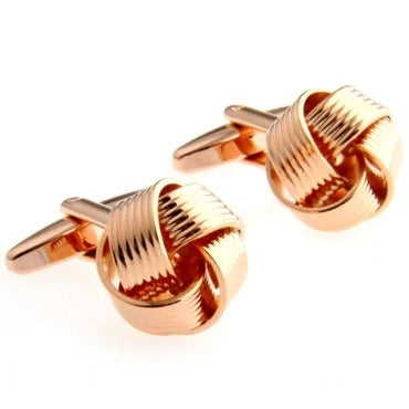 Knot Cuff Links - Rose Gold