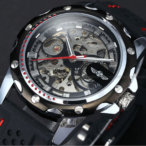 Automatic Skeleton Mechanical Watches - Silicon Band