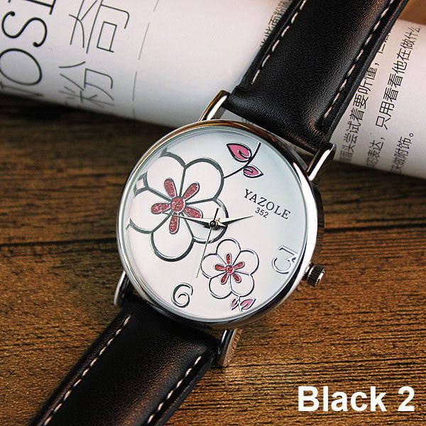 Ladies Flower Wrist Watch - 10 colours