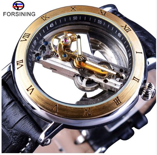 Automatic Skeleton Mechanical Watches - Minimalism - Black Gold