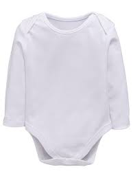White Baby Bodysuit Vest - Long Sleeve white