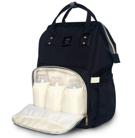 Baby Diaper Waterproof Travel Nappy Bag - black