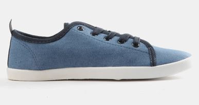 Pierre Cardin Basic Canvas Plimsoll Sneakers - Denim Blue