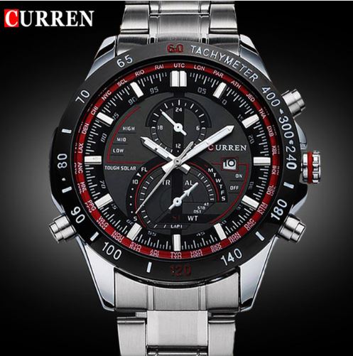 Men's Business Casual Curren Watches - Red