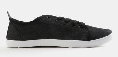 Pierre Cardin Basic Canvas Plimsoll Sneakers - Denim Black
