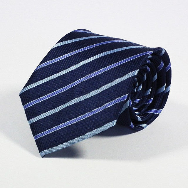 Men's Silk Ties - Blue Stripe
