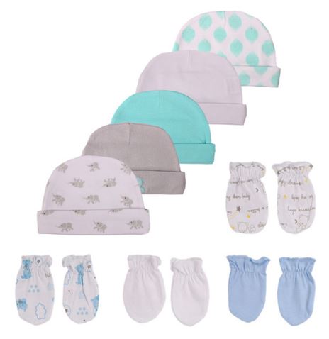 Babies 9pc Beanie and Booty Set (0-3 months) - Blue