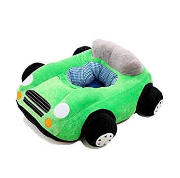 BABY SEAT SUPPORT SIT UP CHAIR SOFA PLUSH PILLOW - CAR GREEN