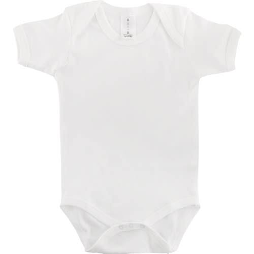 White Baby Bodysuit Vest - Short Sleeve