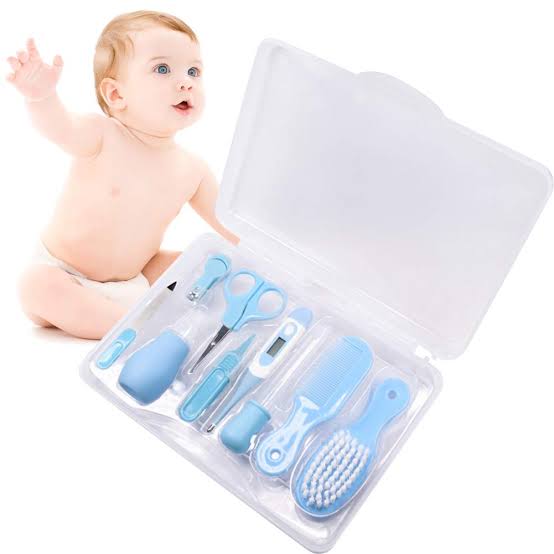 10pc Baby Care Kit Blue In a Plastic Container