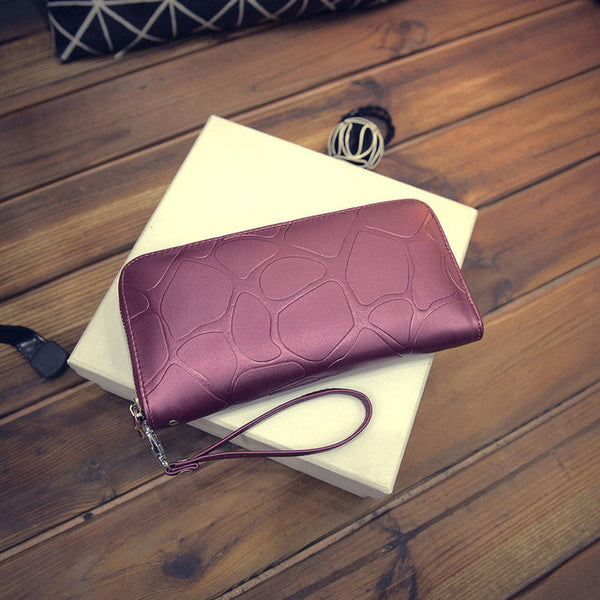 Ladies Big Stone Casual Wallet - 4 colours