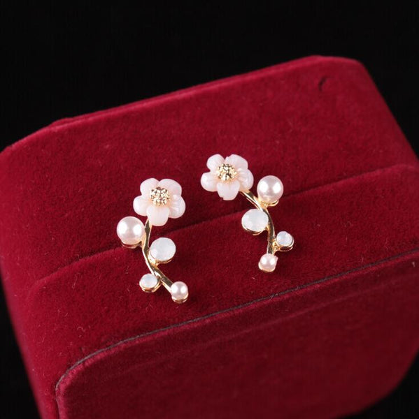 Pearl Flower Jacket Earring