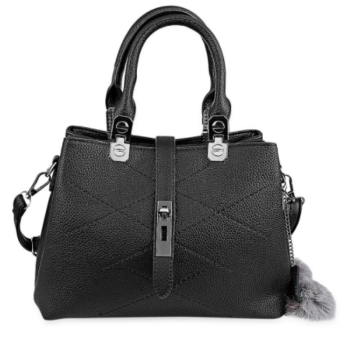 Ladies Sequined Handbag - Black