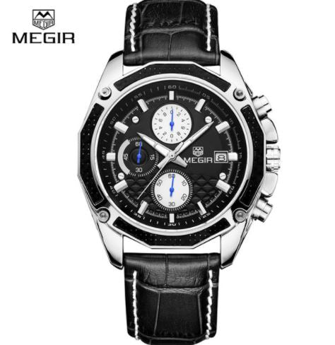 Men's Chronograph Watch - Megir Black