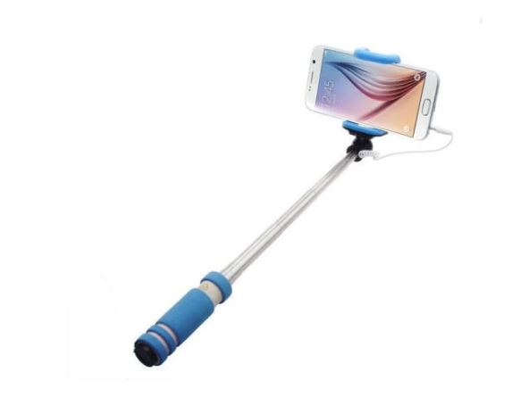 Extendable Handheld Mini Selfie Stick Wired Monopod Remote Holder For Smartphone