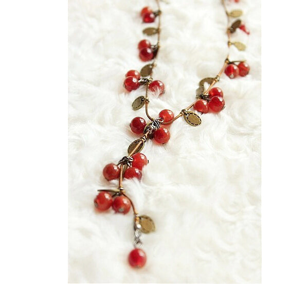 Multi Layer Cherry Chain Necklace
