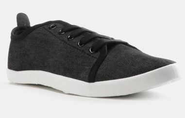 Pierre Cardin Basic Canvas Plimsoll Sneakers - Denim Black