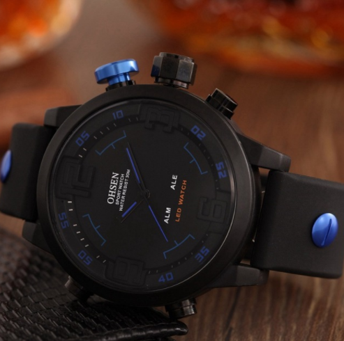 Men's Dual Display Watch - OHSEN Blue