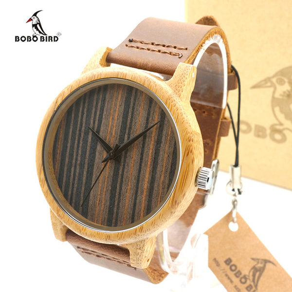 Men's Bamboo Handcrafted Watch - Brown