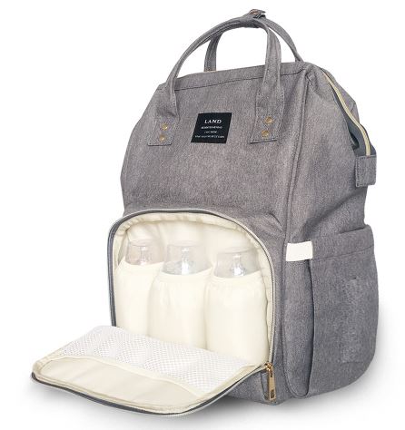 Baby Diaper Waterproof Travel Nappy Bag - Grey